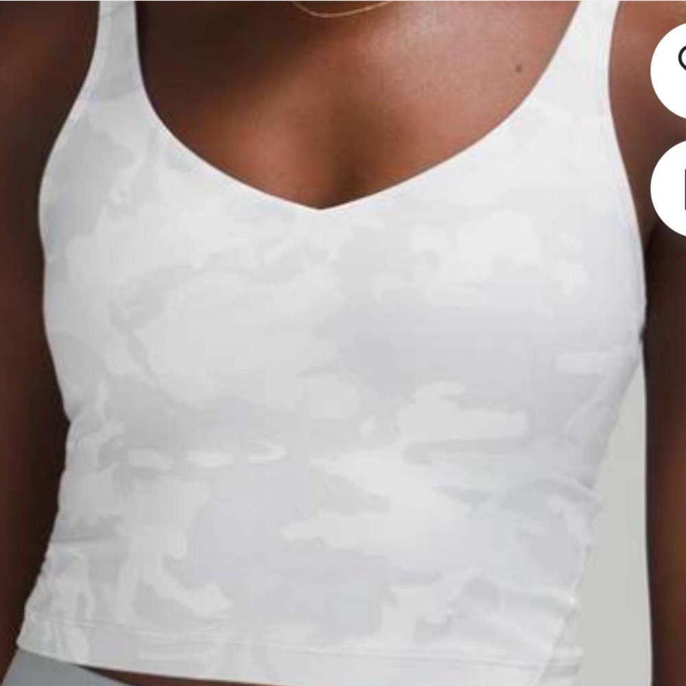 Lululemon White Camouflage Bra
